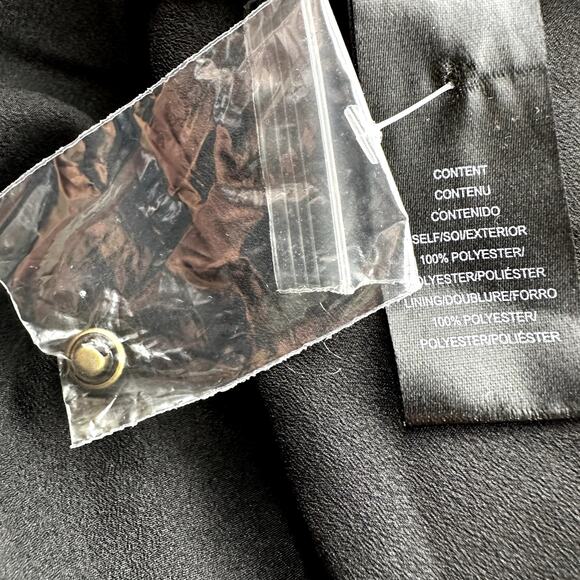 Wayf Dolman Long Sleeve Mini Dress Floral Cocktail Elastic Waist Black S NWOT - Picture 4 of 6